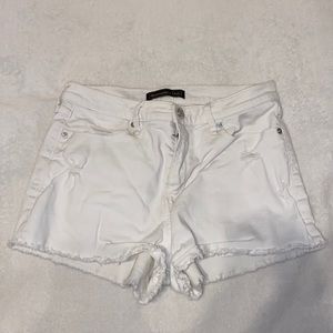 Hollister white jean shorts, little distress around bottom size 2